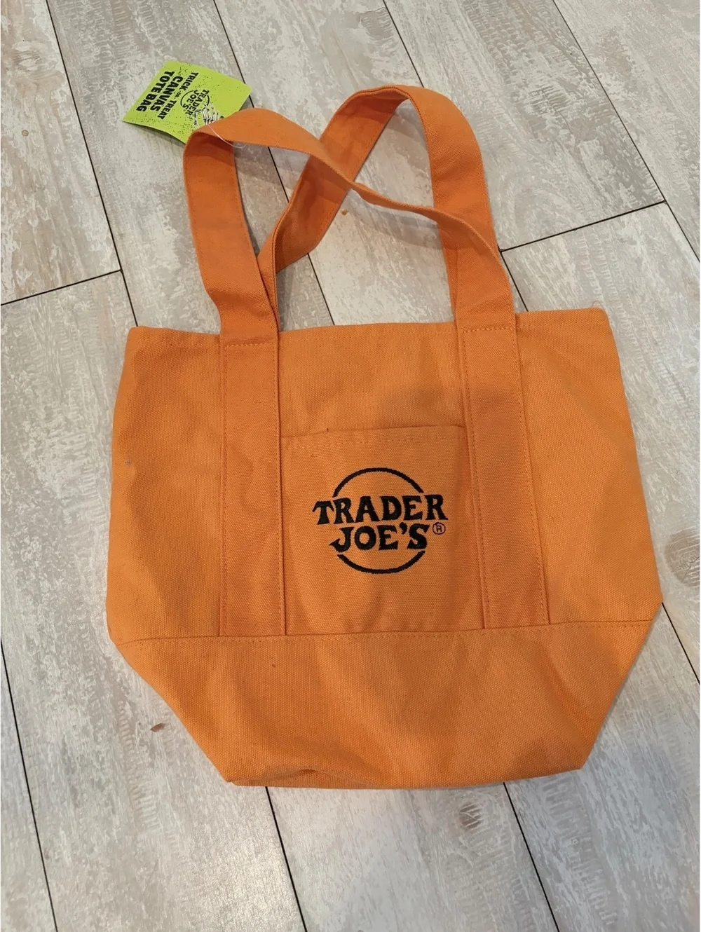 Trader Joe’s Trick or Treat Canvas Tote Bag Orange Halloween NEW